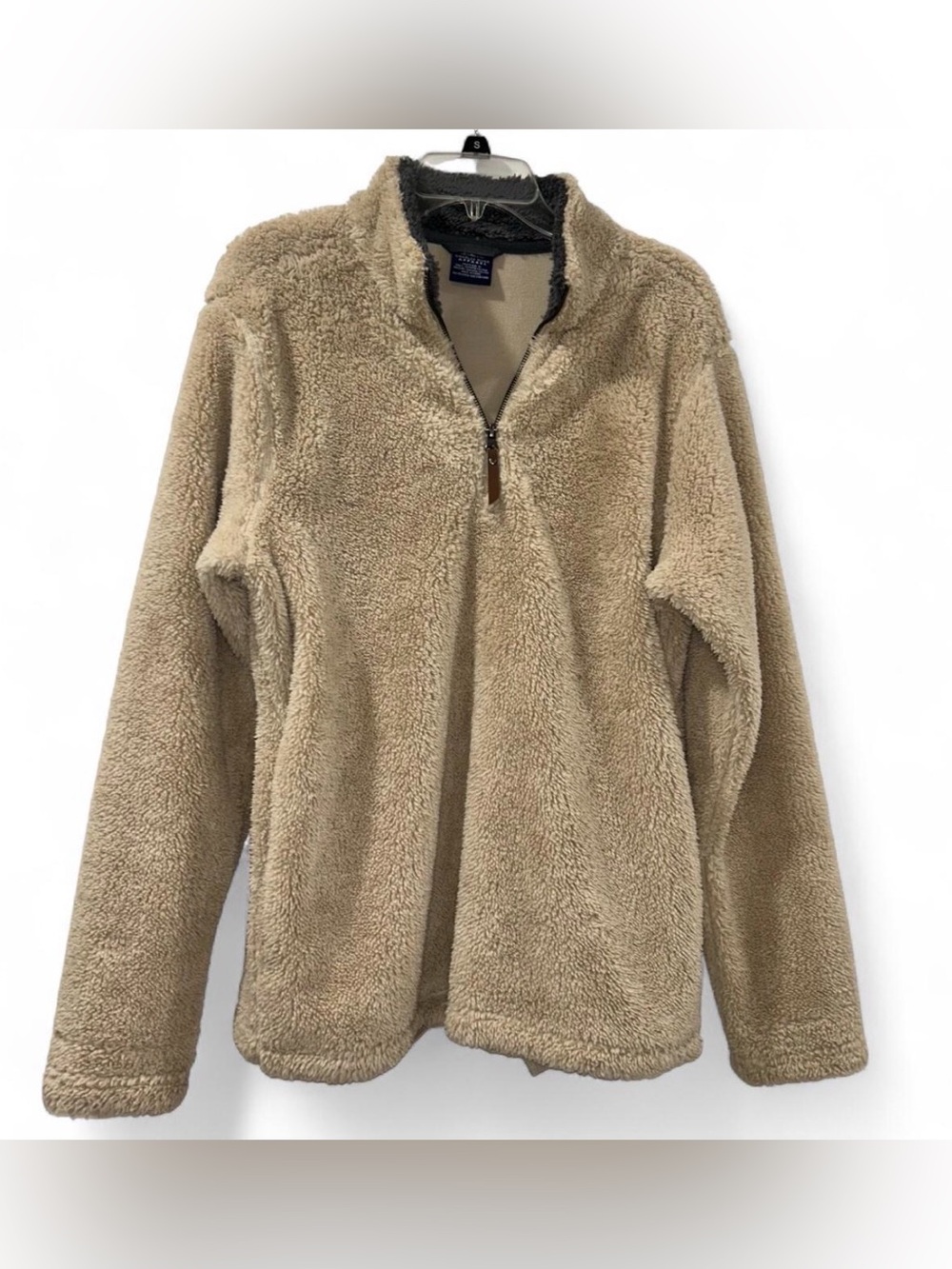 Charles River Cozy Sherpa Quarter-Zip Pullover - Tan Men’s Medium